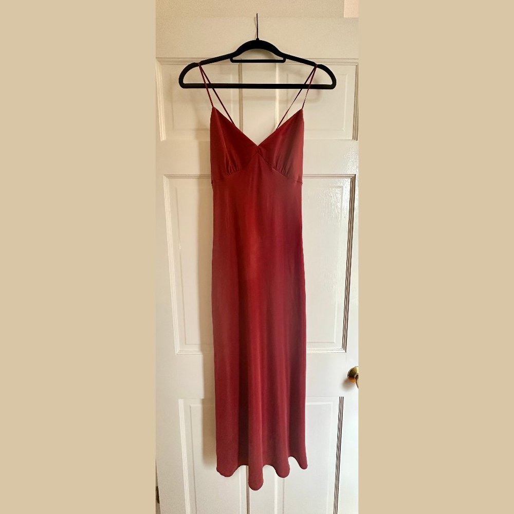 Madewell Layton Midi Slip Dress in Silk